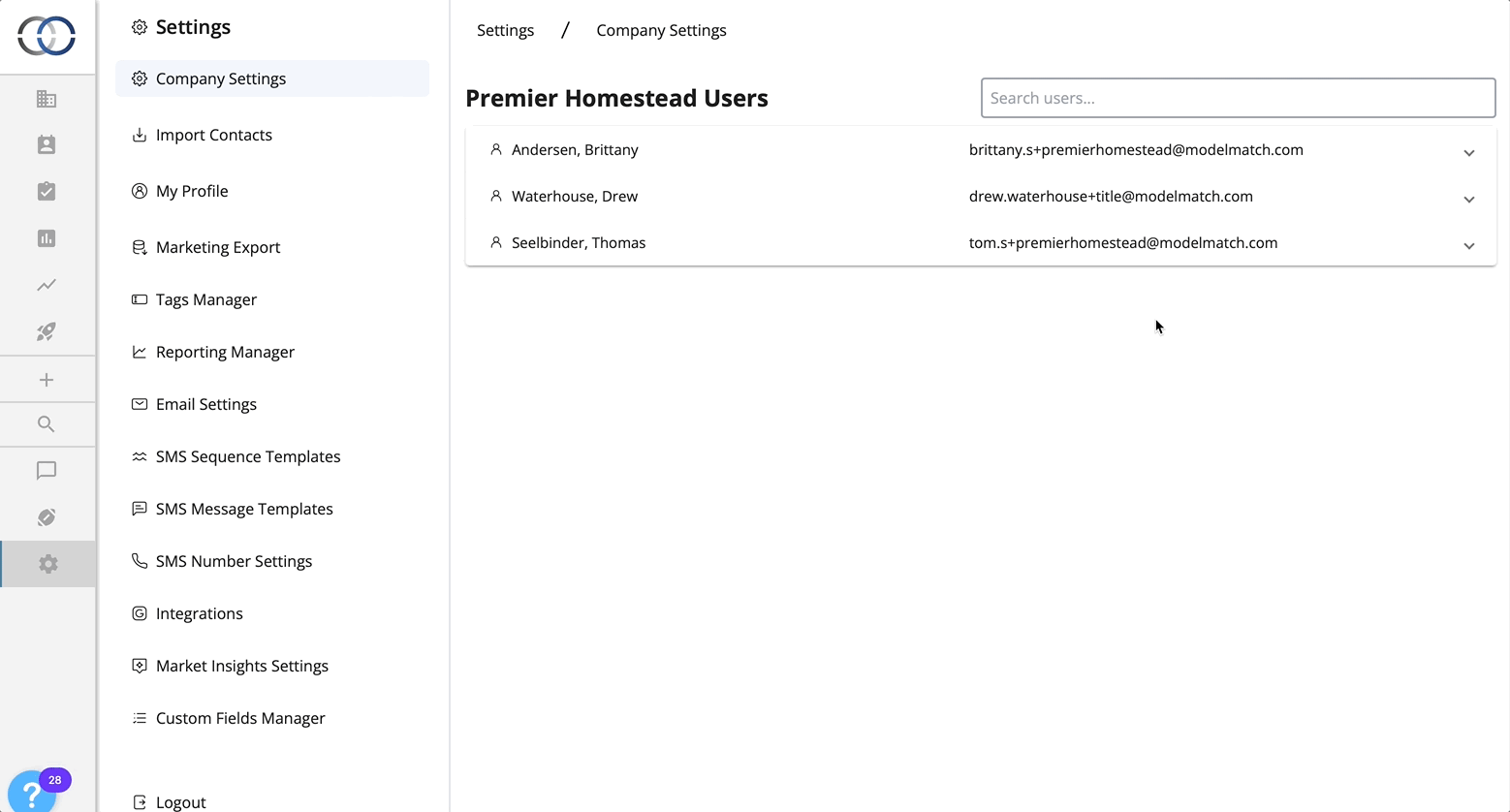 Setting up User Permissions